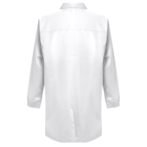 THC MINSK WH. Pracovný plášť z bavlny a polyesteru. Biela farba