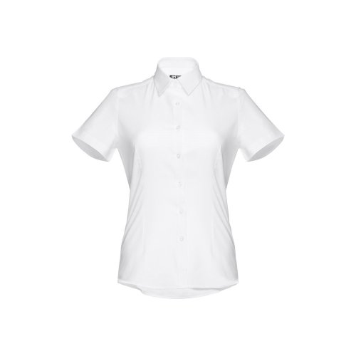 THC LONDON WOMEN WH. Dámska košeľa s krátkym rukávom Oxford. Biela farba