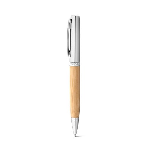 FUJI. Bambusové a kovové kuličkové pero s pouzdrem z ABS