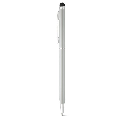 ZOE. Hliníkové guľôčkové pero s otočným mechanizmom a dotykovým hrotom