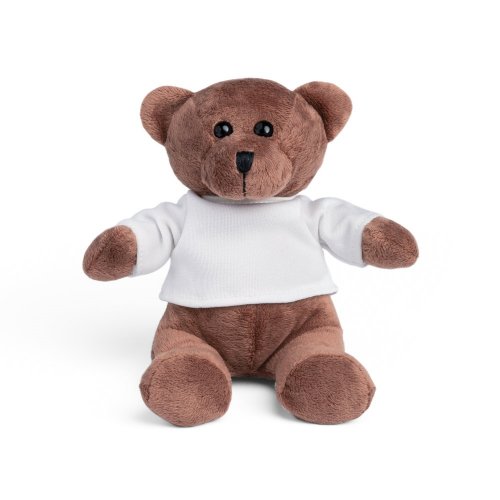 BEAR. Plyšová hračka medvedíka s tričkom - Typ potlače a počet farieb: bez potlače, Umiestnenie a max. veľkosť potlače: bez potlače, Počet kusov: 100