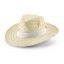 EDWARD POLI. Přírodní slaměný klobouk s polyesterovým páskem