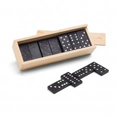 MIGUEL. Hra Domino v drevenej krabičke s vrchnákom