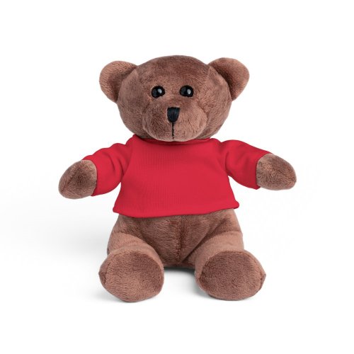 BEAR. Plyšová hračka medvedíka s tričkom - Typ potlače a počet farieb: bez potlače, Umiestnenie a max. veľkosť potlače: bez potlače, Počet kusov: 50