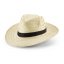 EDWARD POLI. Prírodný slamený klobúk s polyesterovým pásom