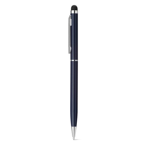 ZOE. Hliníkové guľôčkové pero s otočným mechanizmom a dotykovým hrotom
