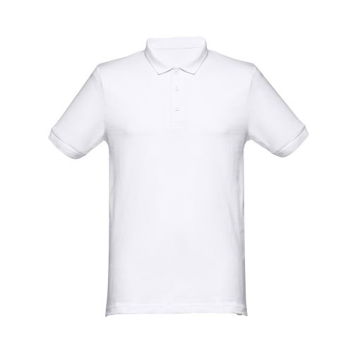 THC MONACO WH. Mužské krátky rukávové polo tričko z kardovaného bavlny