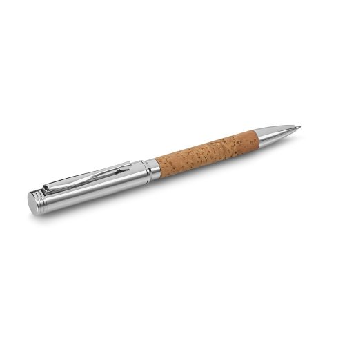 CORK. Guľôčkové pero z korku a kovu s otočným mechanizmom