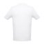 THC ADAM WH. Mužské krátky rukávové bavlnené polo tričko. Biela farba