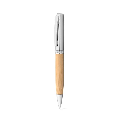 FUJI. Bambusové a kovové guľôčkové pero s puzdrom z ABS
